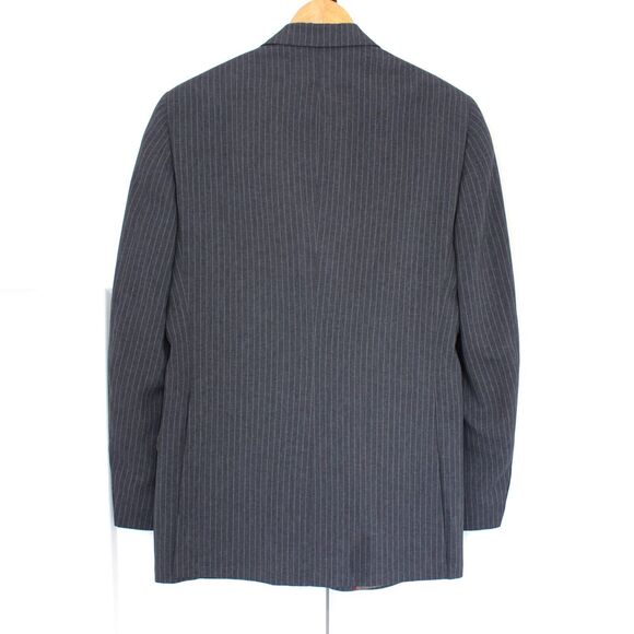 Cartier Collection Botany 500 Blue Wool Pinstripe 2 Button Sport Coat 38 Blazer - Picture 4 of 8